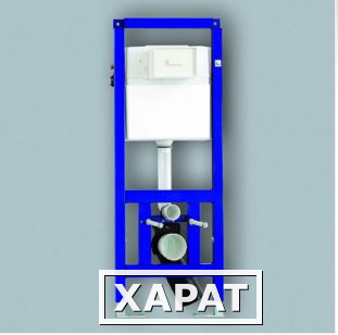 Фото SANIT Монт.элемент Sanit 995 N+панель управ. S701 белая+кронштейн. стен. крепл.+подвесной унитаз с бел.сиденьем