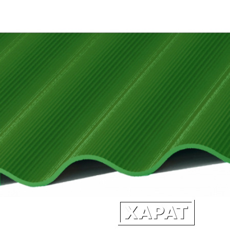 Фото Лист асбоцементный (шифер) волновой зеленый 1750*1130*5,2 мм