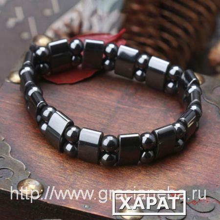 Фото Magnetic Bracelet Магнитный браслет для стабилизации давления из натурального Гематита