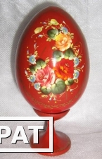 Фото Яйца с ручной росписью на ножке высотой 90 мм