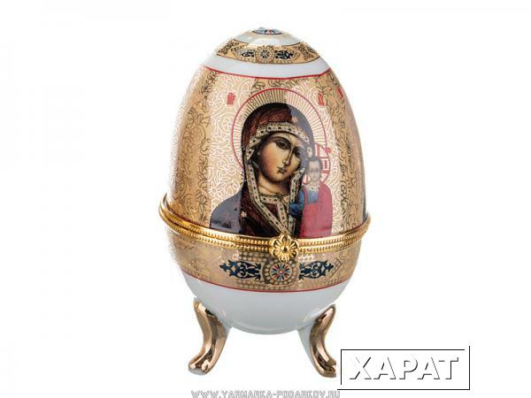 Фото Шкатулка-яйцо казанская богоматерь высота 12 см,