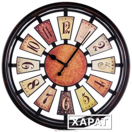 Фото Часы настенные кварцевые рулетка диаметр 50 см диаметр циферблата 44 см цвет: антик