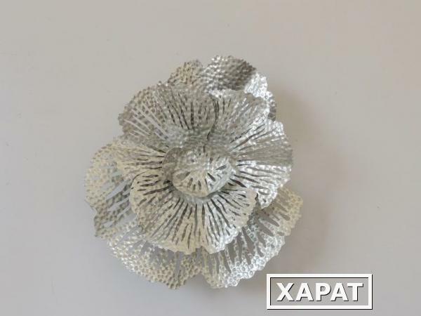 Фото Настенный декор Цветок серебрист.36,8*40,6*9,53см (TT-00001058)
