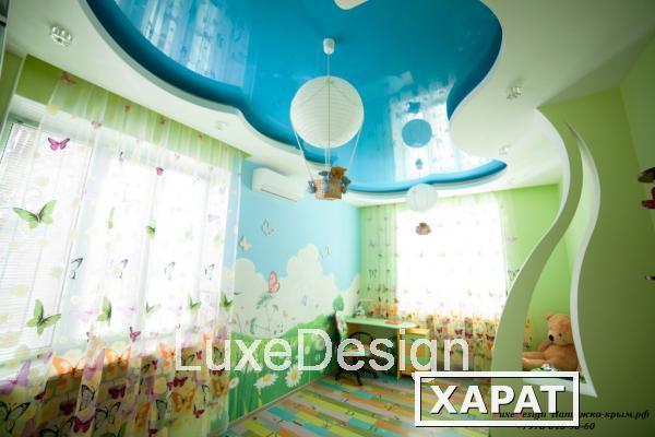 Фото Европейские натяжные потолки в детской LuxeDesign