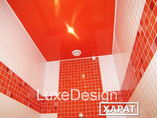Фото Натяжные потолки в санузле LuxeDesign