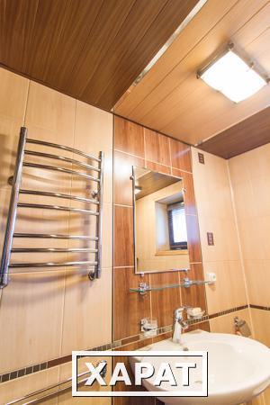 Фото Комплект реечного потолка для ванной комнаты 84R 200 (бук беленый) с промежутком