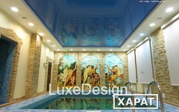 Фото Натяжные потолки в бассейне LuxeDesign