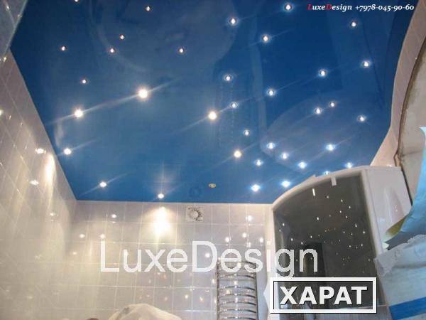 Фото Европейские натяжные потолки в ванной LuxeDesign