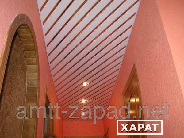 Фото Алюминиевый реечный потолок Рахив