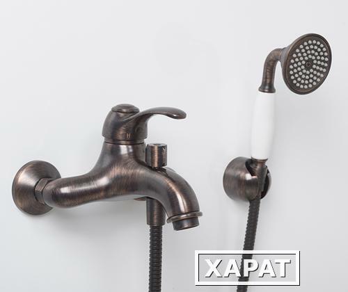 Фото Смеситель для ванны с коротким изливом WasserKRAFT Isar 1301 темная бронза