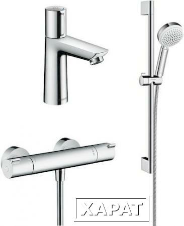 Фото Комплект для ванной Термостат Hansgrohe Ecostat 1001 CL ВМ 13211000 для душа + Смеситель Hansgrohe Talis Select E 71750000 для раковины