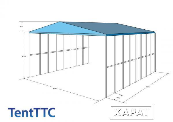 Фото Навес из тента 64 м2