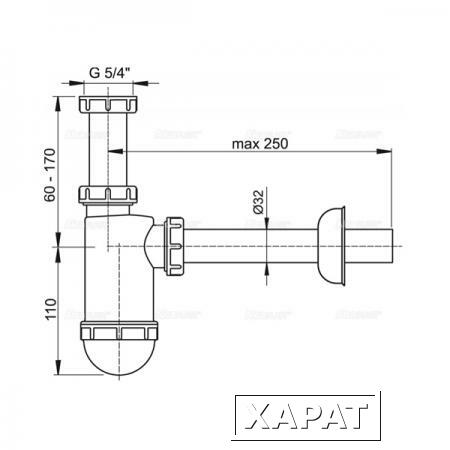 Фото Сифон для раковины AlcaPlast A430