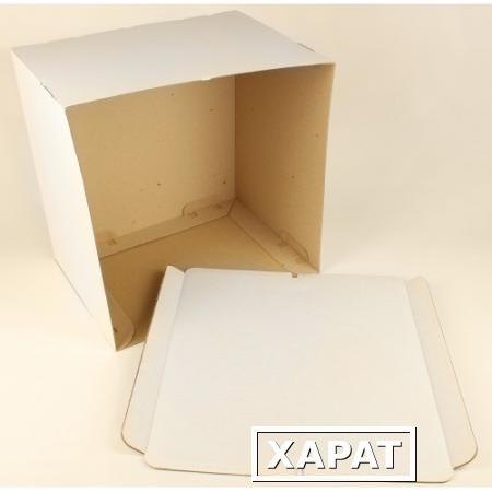 Фото Коробка для тортов белая эконом ЕВ 210