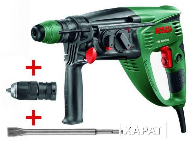 Фото Перфоратор BOSCH PBH 3000-2 FRE в чем. + аксессуары (750 Вт