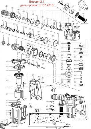 Фото Sturm! Завпчасти перфоратора Sturm RH2514.v2.1-67 ротор 170,5х41х50х28мм 5 зуб /ROTOR/ STURM