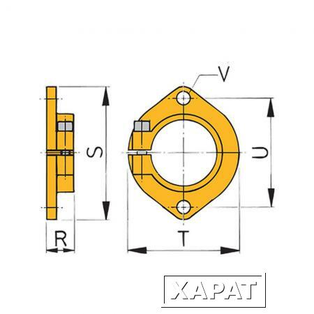 Фото Vetus Фланец монтажный Vetus FLK35 для бронзовой дейдвудной трубы диаметром 35 мм