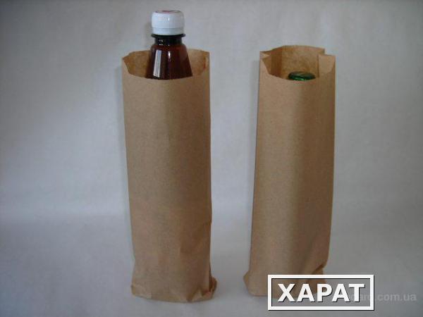 Фото Крафт пакеты под пивную бутылку с плоским дном