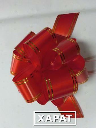 Фото Бант-шар 50 мм с золотой полоской Классика 4 Красный 354073