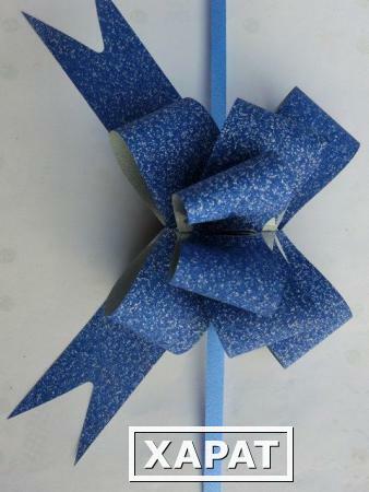 Фото Бант-бабочка РР с глиттером 30 мм Классика синий
