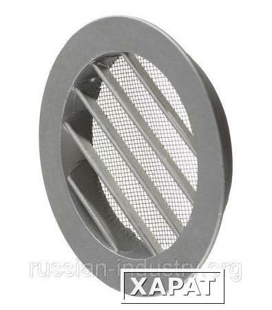 Фото Вентиляционная решетка наружная круглая алюминиевая d125 мм c фланцем d100 мм