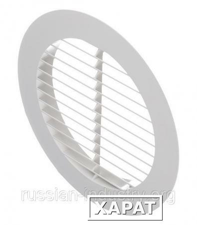 Фото Вентиляционная решетка наружная круглая пластиковая d200 мм c фланцем d150 мм