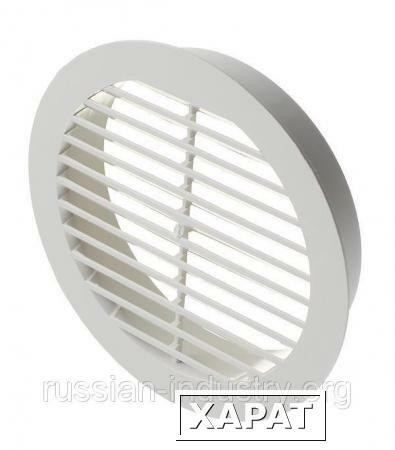 Фото Вентиляционная решетка наружная круглая пластиковая d150 мм c фланцем d125 мм