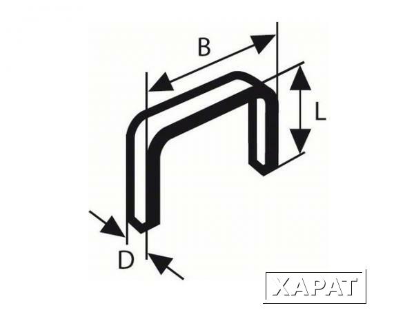 Фото Скобы 14 мм тип 53 ( 1000 шт.) BOSCH