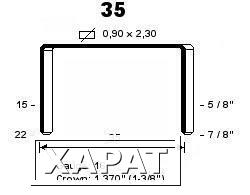 Фото Скоба 35/15 S (2.5/30 тыс. шт.)