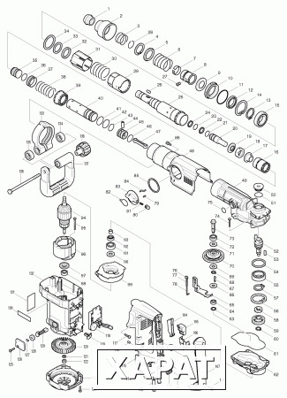 Фото Скоба MAKITA HR4500 п.65 пласт. переключения режимов