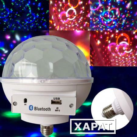 Фото Светодиодный дискошар в патрон E27 Bluetooth Crystal Magic Ball