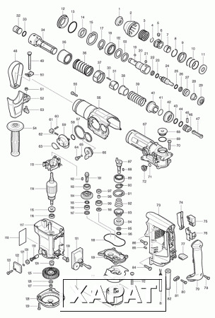 Фото Makita Кнопка стопора HR3000C/HR3550С перфоратор Makita HR3550C рис.( 61)