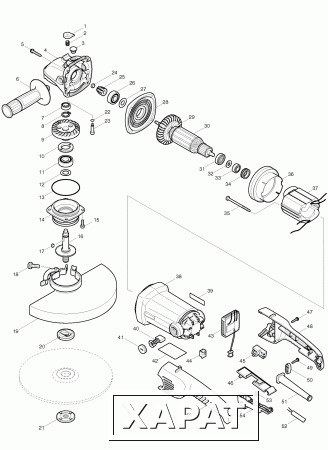 Фото Кнопка фиксатор шпинделя MAKITA GA9010C