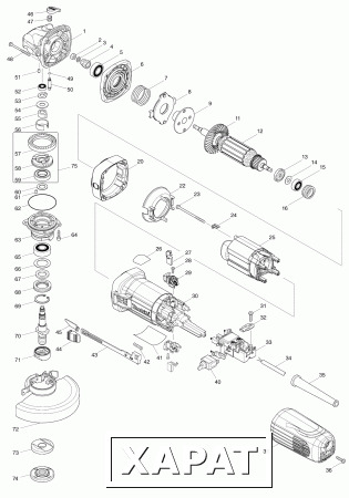 Фото Кнопка фиксатор шпинделя MAKITA GA5041C