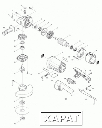 Фото Кнопка фиксатор шпинделя MAKITA 9015B/9069S