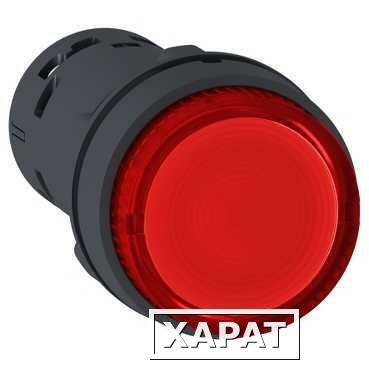 Фото Кнопочный выключатель в сборе SE 1 управляющий элемент красный с подсветкой