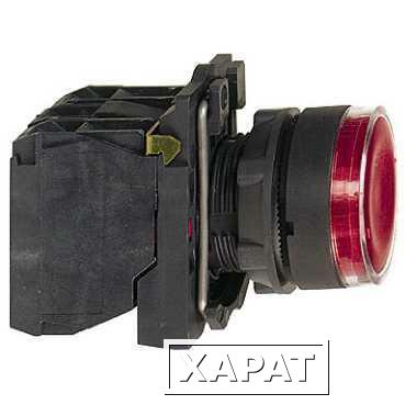 Фото Кнопочный выключатель в сборе SE 1 управляющий элемент красный с подсветкой