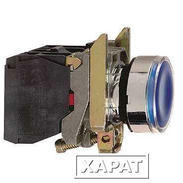 Фото Кнопочный выключатель в сборе SE 1 управляющий элемент синий с подсветкой
