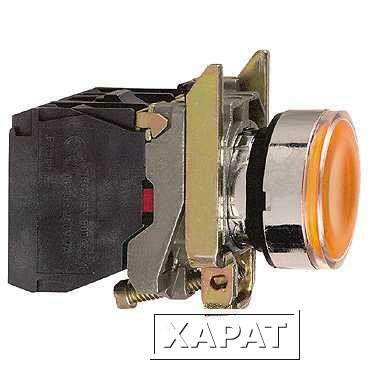Фото Кнопочный выключатель в сборе SE 1 управляющий элемент оранжевый с подсветкой