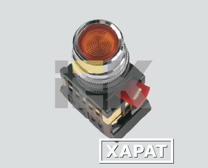 Фото Кнопочный выключатель в сборе IEK 1 управляющий элемент прозрачный с подсветкой,