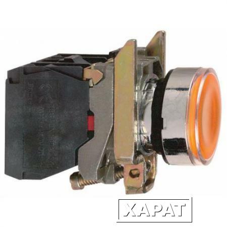 Фото Кнопка 22мм 230-240в желтая с подсветкой Schneider Electric XB4BW35M5