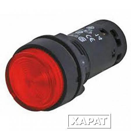 Фото Кнопка 22мм 24в красная с подсветкой с возвратом Schneider Electric XB7EW34B1P
