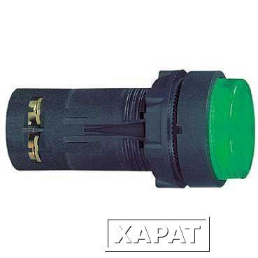 Фото Кнопка 22мм 24в зеленая с подсветкой с возвратом Schneider Electric XB7EW33B1P