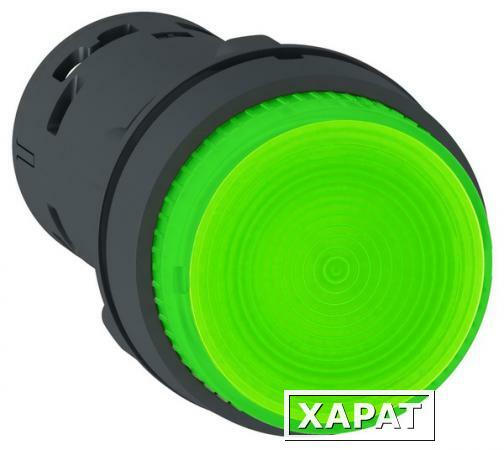 Фото Кнопка 22мм 24в зеленая с подсветкой Schneider Electric XB7NW33B1