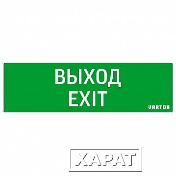 Фото Пиктограмма ВЫХОД-EXIT для аварийно-эвакуационного светильника ip65 | код. V1-R0-70355-21SCA01-2012 | Varton