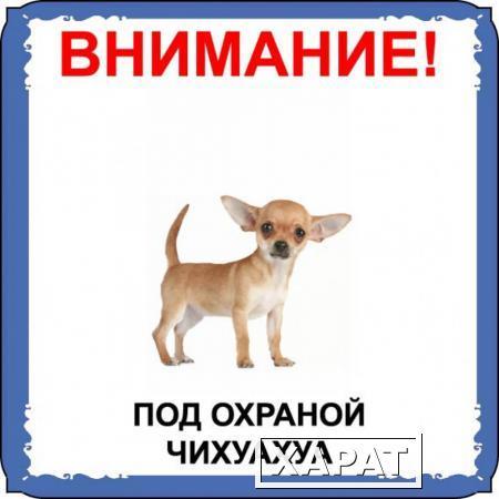 Фото Табличка на металле с собакой 09