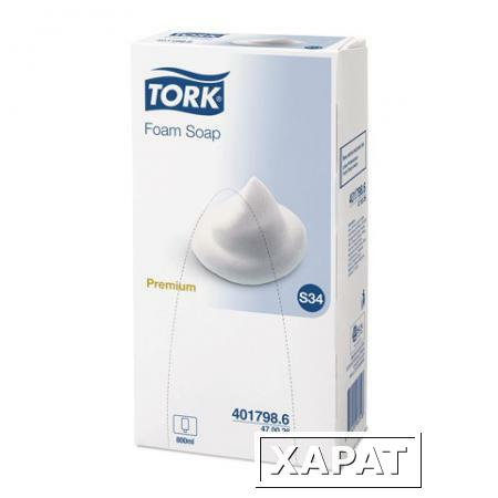 Фото Картридж с жидким мылом-пеной одноразовый TORK (Система S34) Premium