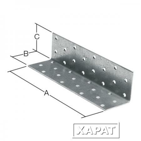 Фото Уголок крепежный равносторонний 40х40x40 мм KUR белый цинк STARFIX