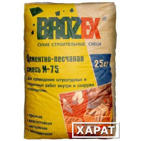 Фото Кладочная смесь Brozex М-75 цементно-песчаная 25 кг
