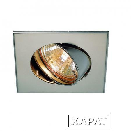 Фото SQUARE MR16 светильник встраиваемый для лампы MR16 50Вт макс., серебристый | 113209 SLV